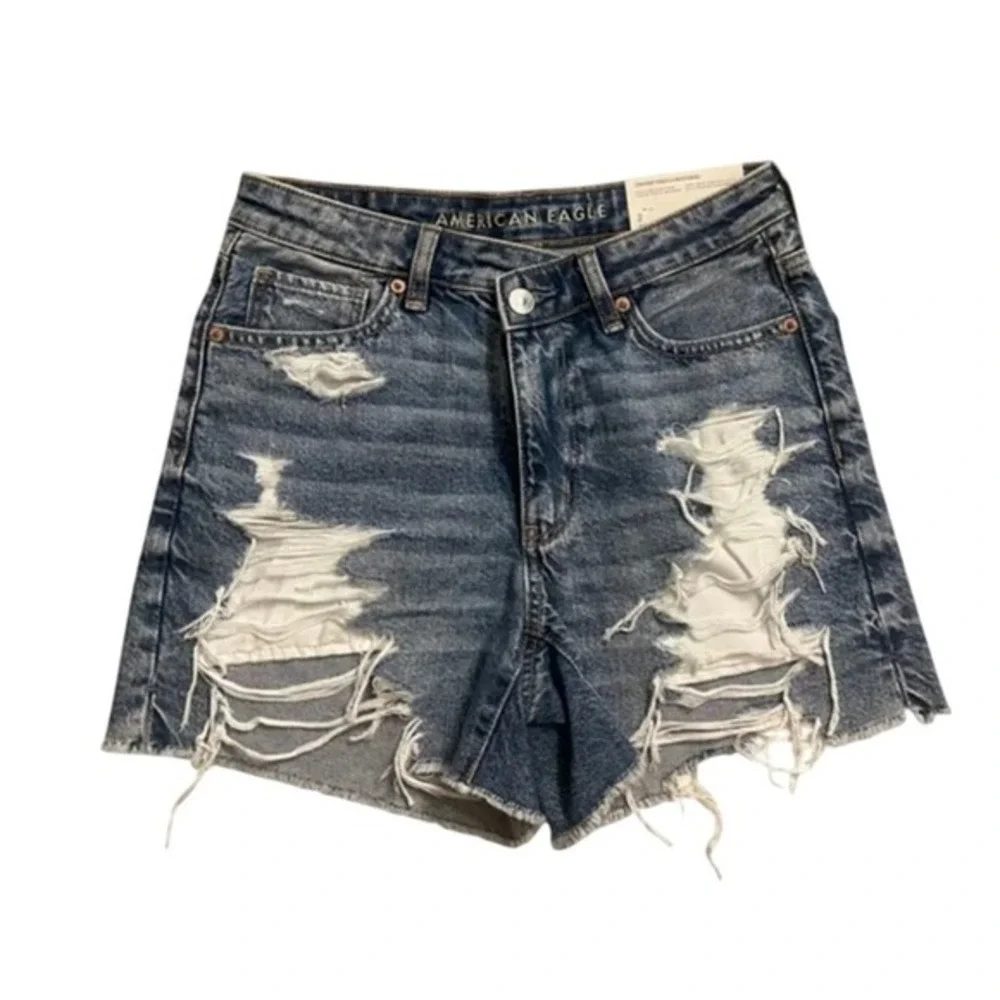 American Eagle Outfitters Highest Rise Baggy Short Comfort Stretch Waistband 8‎